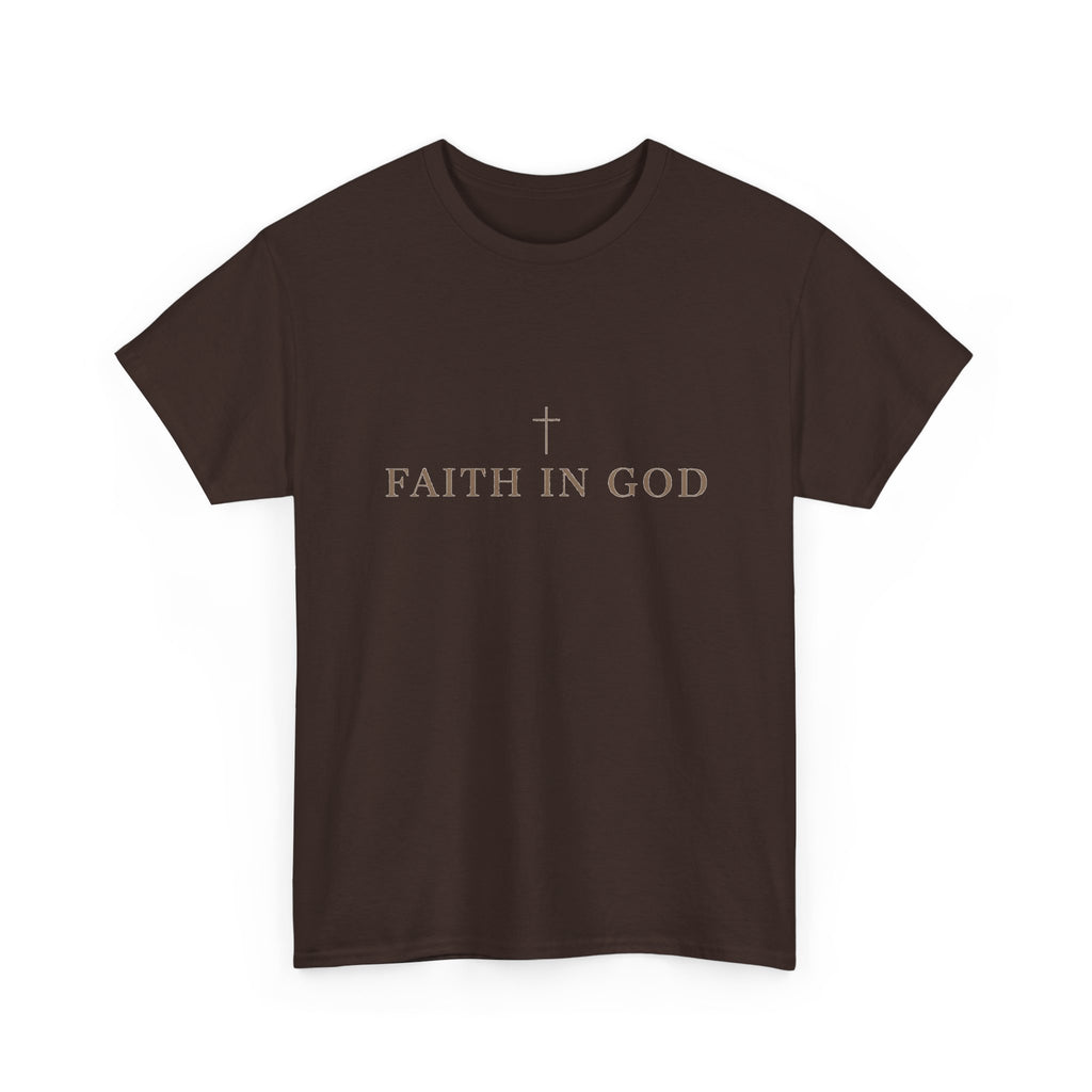 Saints Supply Co - Faith in God Graphic Tee - Dark Chocolate