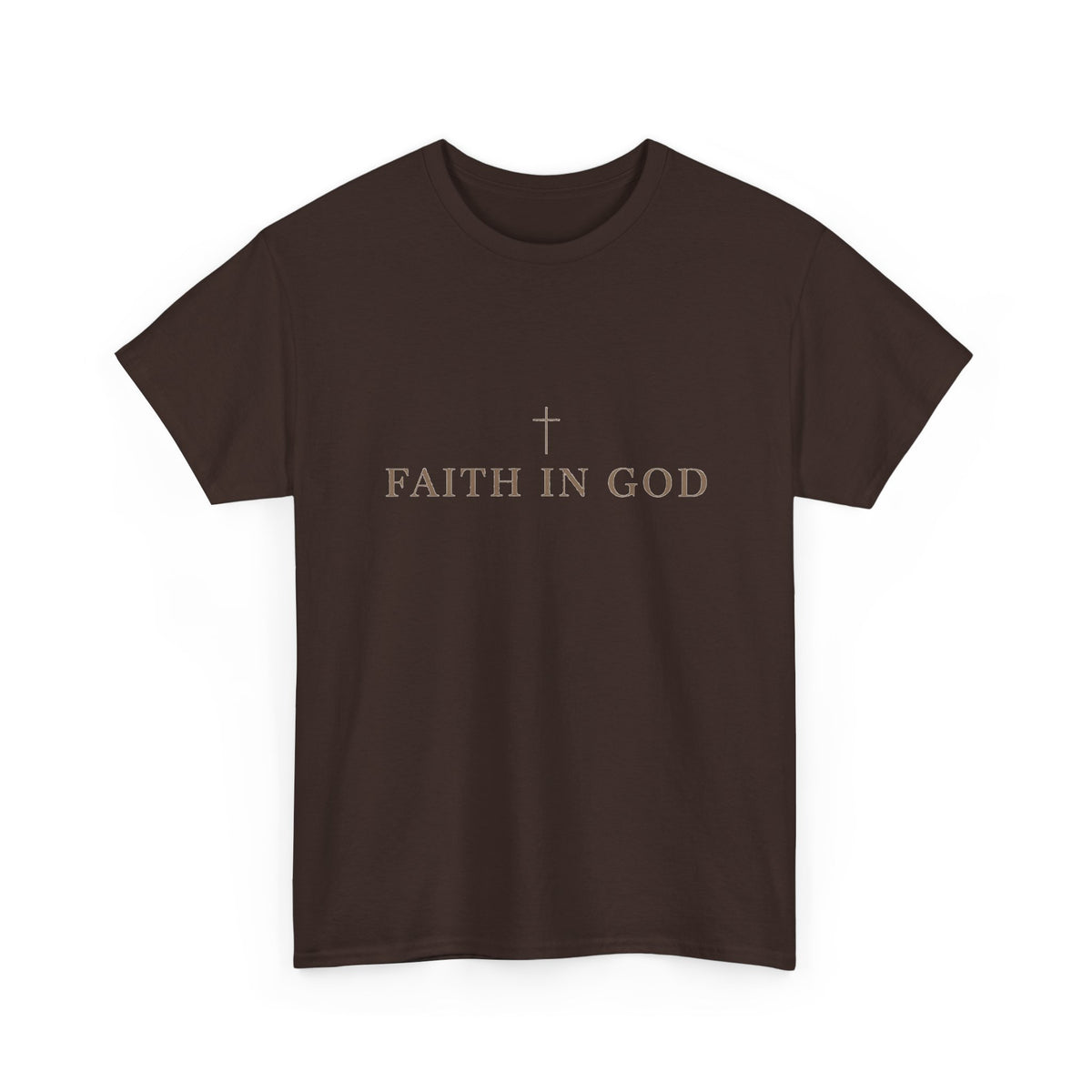 Saints Supply Co - Faith in God Graphic Tee - Dark Chocolate