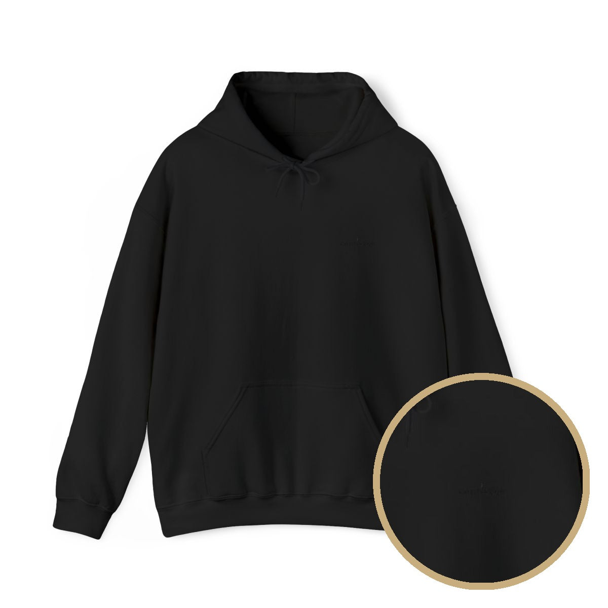 Saints Supply Co - Signature Black Logo Embroidered Hoodie - Black