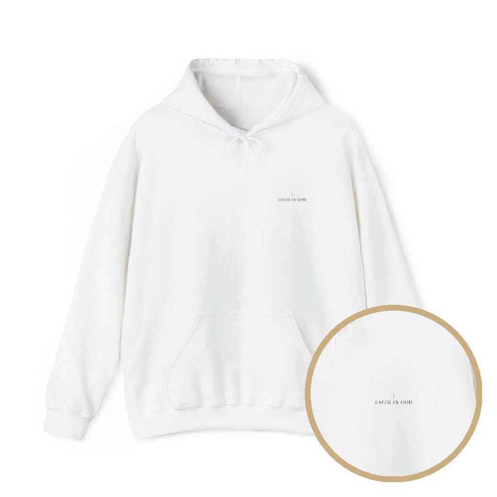 Saints Supply Co - Signature Black Logo Embroidered Hoodie - White