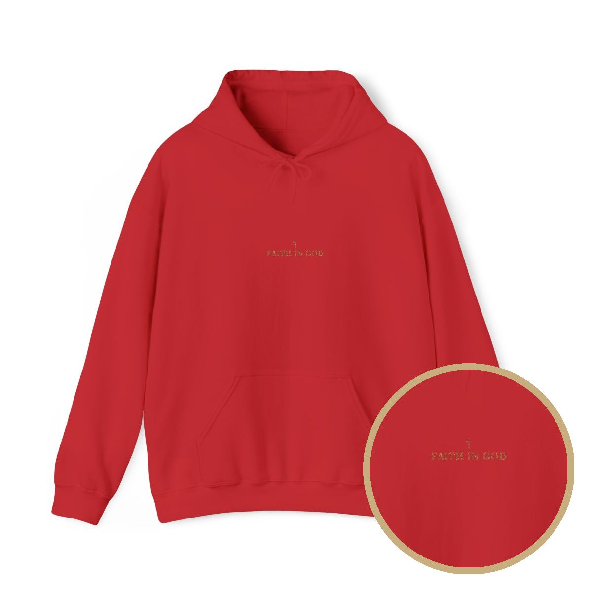 Saints Supply Co - Center Embroidery Hoodie - Red