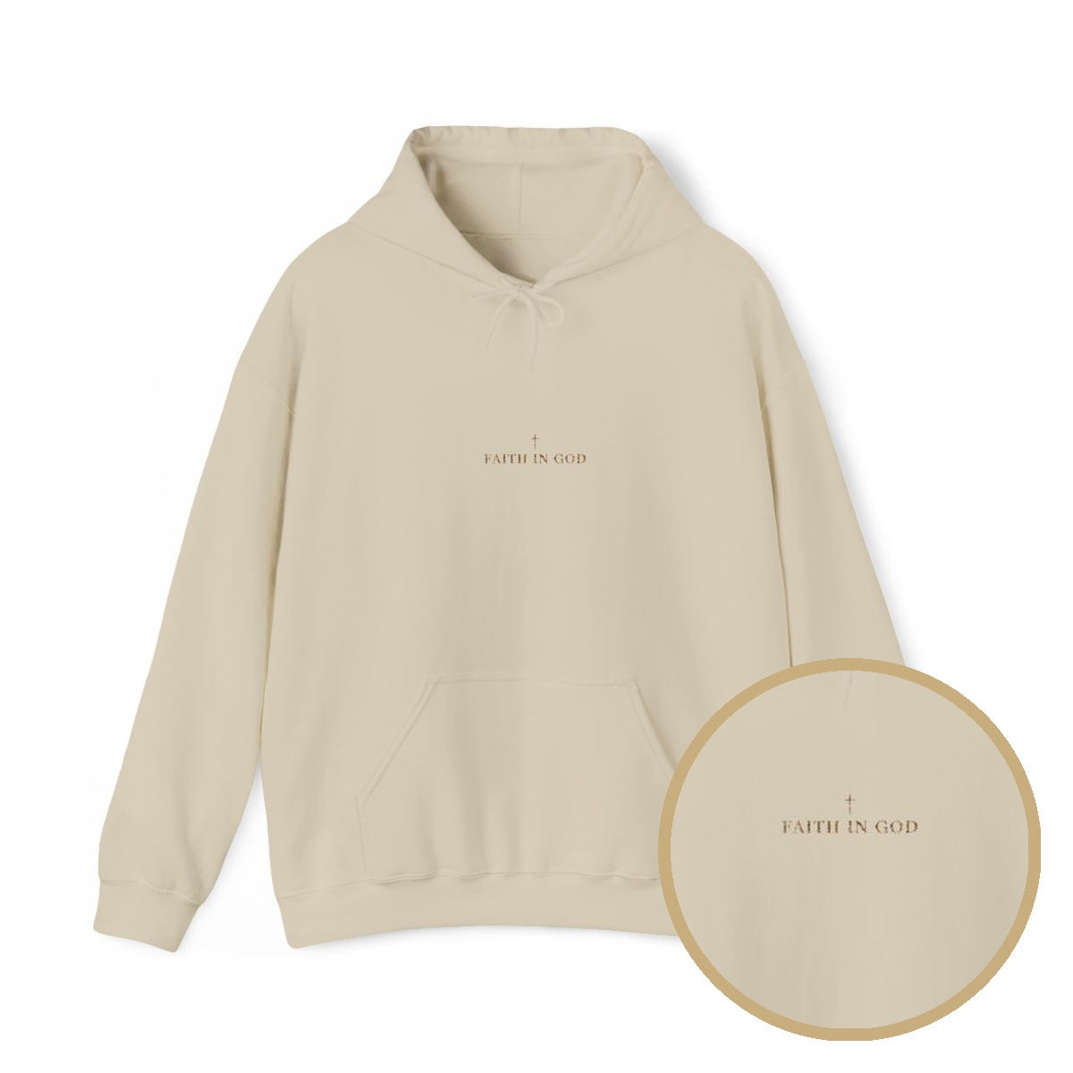 Saints Supply Co - Center Embroidery Hoodie - Sand