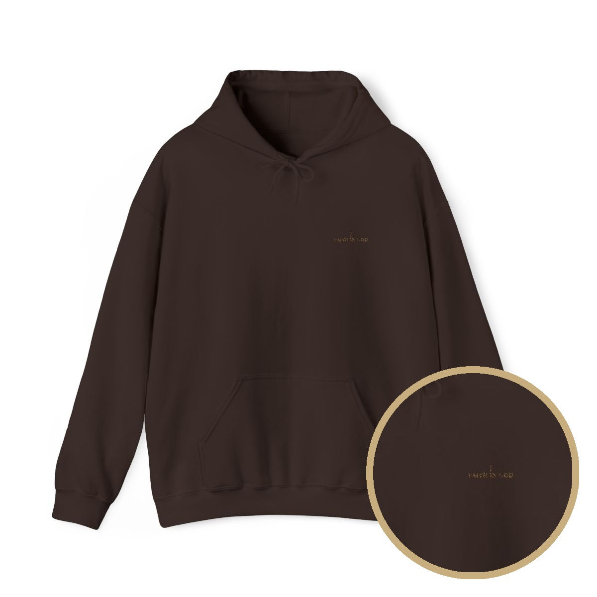 Saints Supply Co - Signature Left Chest Embroidered Hoodie - Dark Chocolate