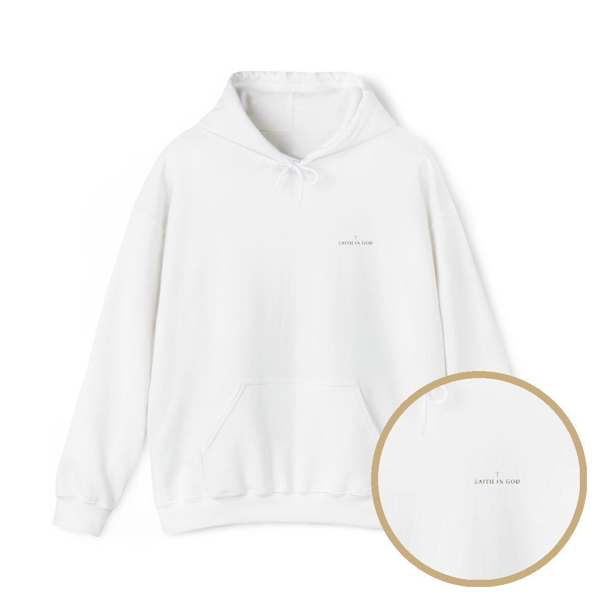 Saints Supply Co - Signature Left Chest Embroidered Hoodie - White