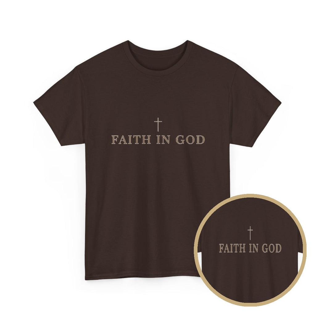 Saints Supply Co - Faith in God Graphic Tee - Dark Chocolate