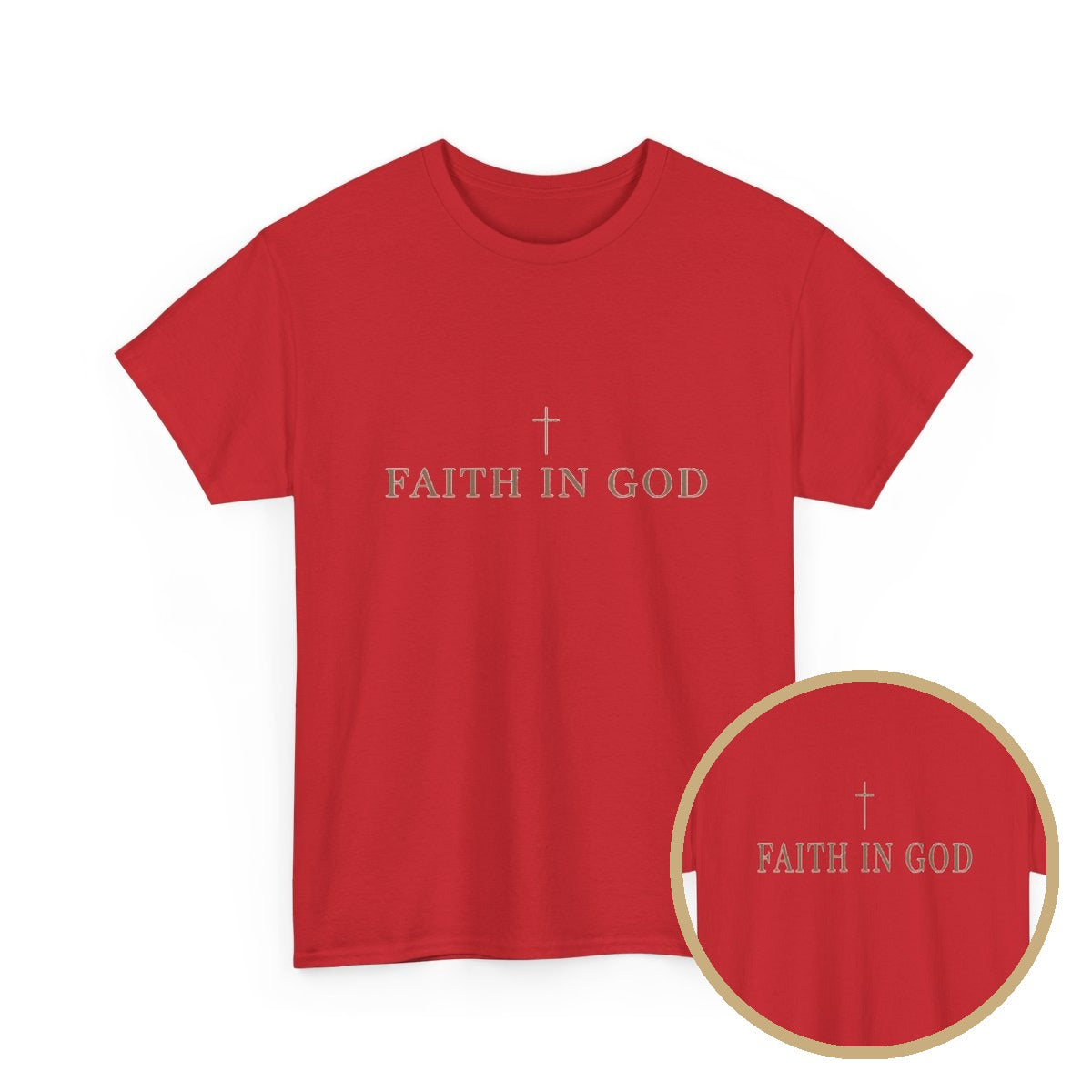 Saints Supply Co - Faith in God Graphic Tee - Red