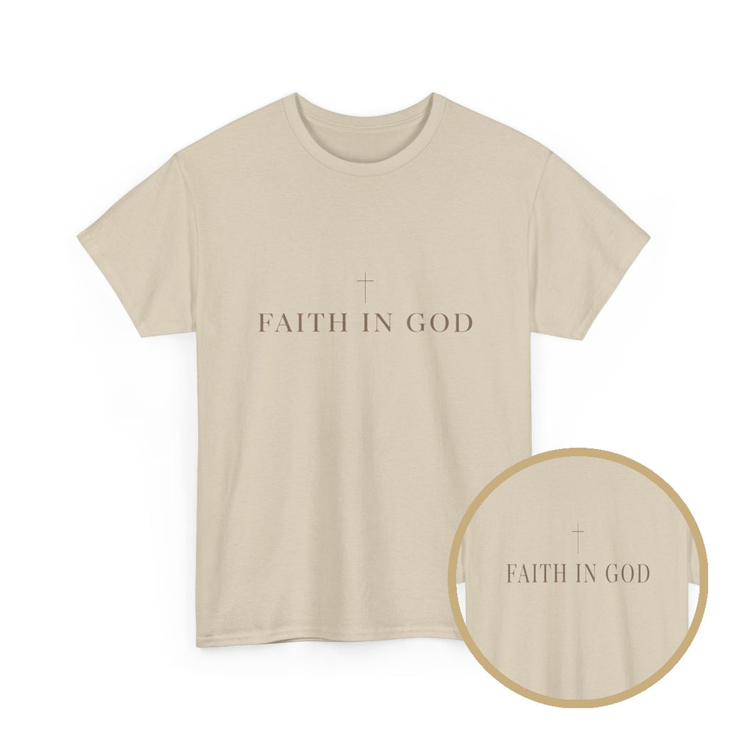Saints Supply Co - Faith in God Graphic Tee - Sand