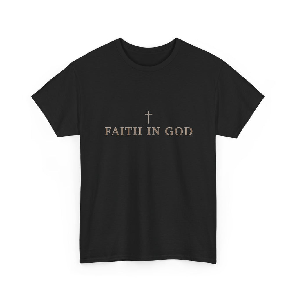 Saints Supply Co Faith in God graphic tee, Black, front view
