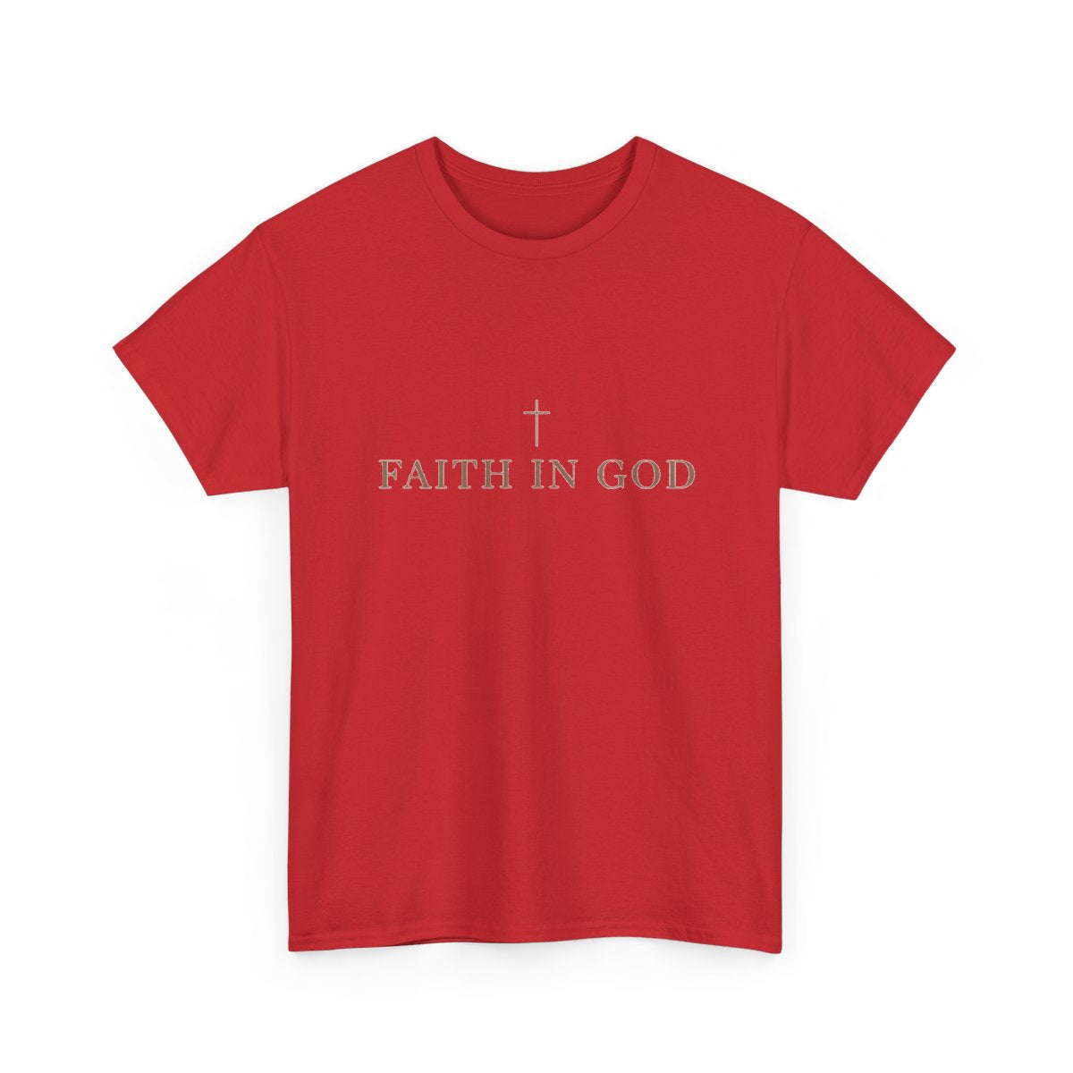 Saints Supply Co Faith in God graphic tee, Red, front view